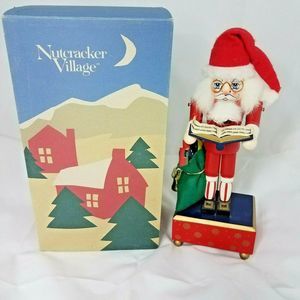 Nutcracker Village 1994 12” Animated Musical Santa Nutcracker Original B…